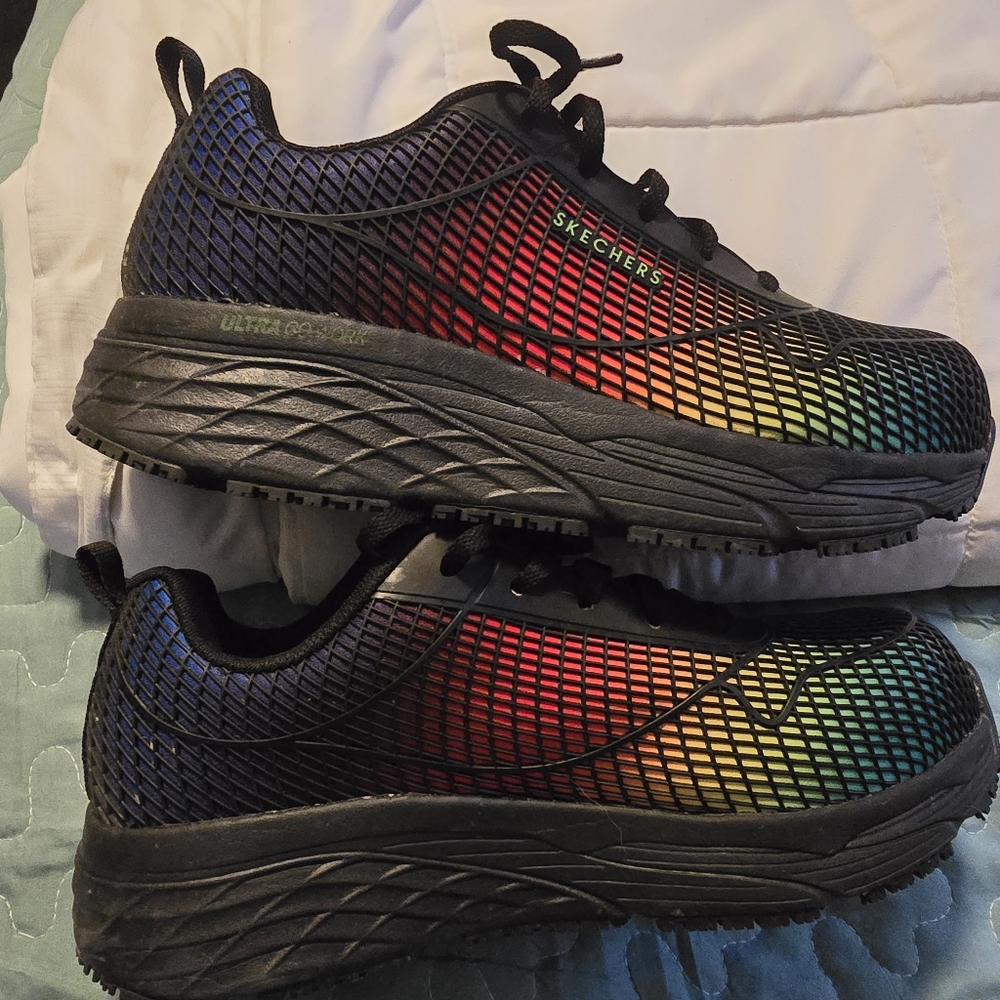 Lightly used Skechers work shoes